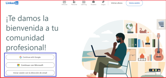 crear una cuenta en Linkedin